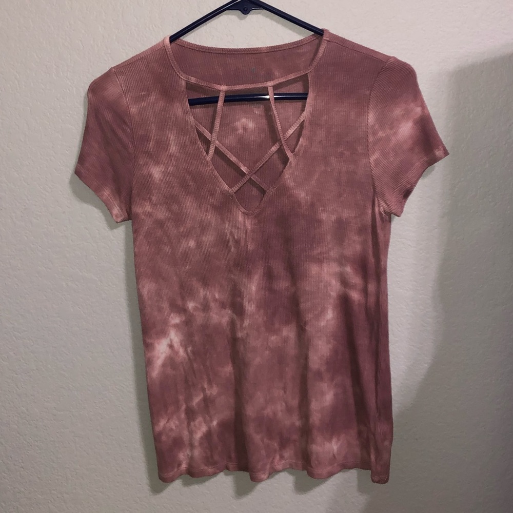 mauve ribbed shirt